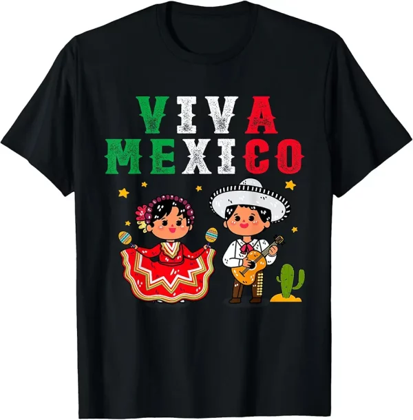 2024 by artzack mexican independence viva mexico unisexadults kids black short sleeve tshirt 5vr8hn3hs7 49ev3 1