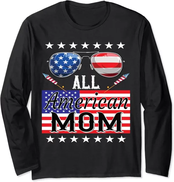 4th of july american mom usa flag funny matching family tee long sleeve tshirt 6oa6iz1zk6