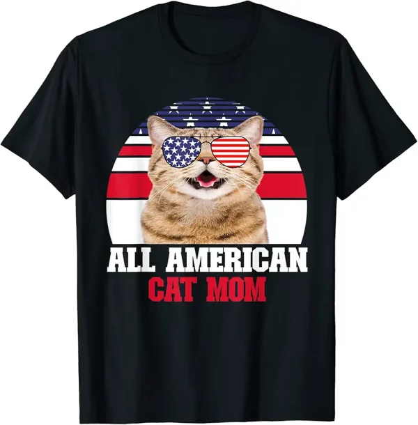 all american cat mom patriotic usa flag sunglasses tshirt 4lf9wy6iz5 uipj3