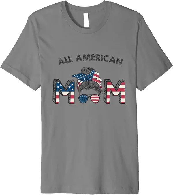 all american mom 4th july messy bun us flag independence day premium tshirt 3la9ym9te1 wf2bj