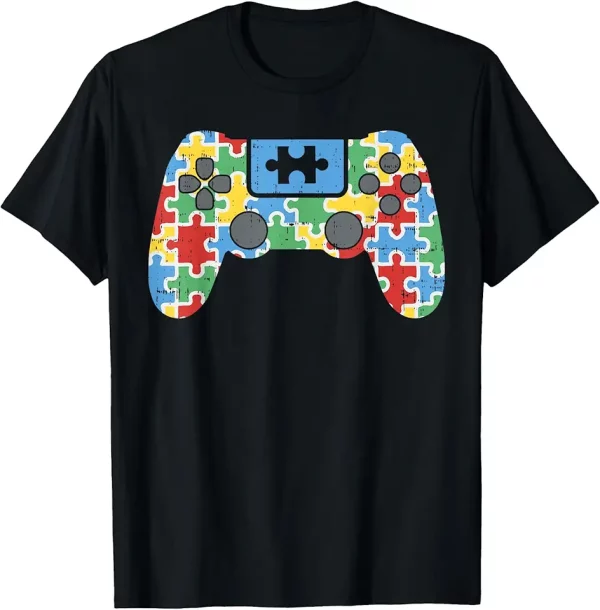 autism awareness game controller shirt autistic gamer boys tshirt 5jk3nq4kf8 l359u