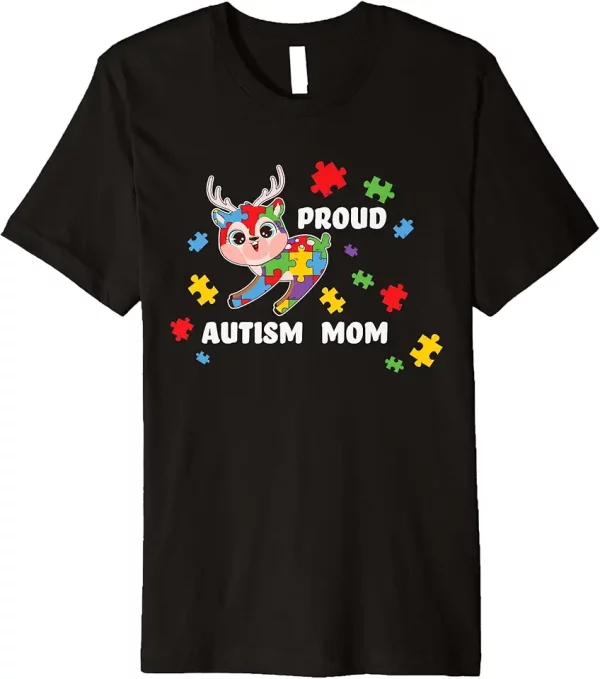 autism awareness women proud autism mom deer puzzle premium tshirt 0fj9ev4go7 4nz2z