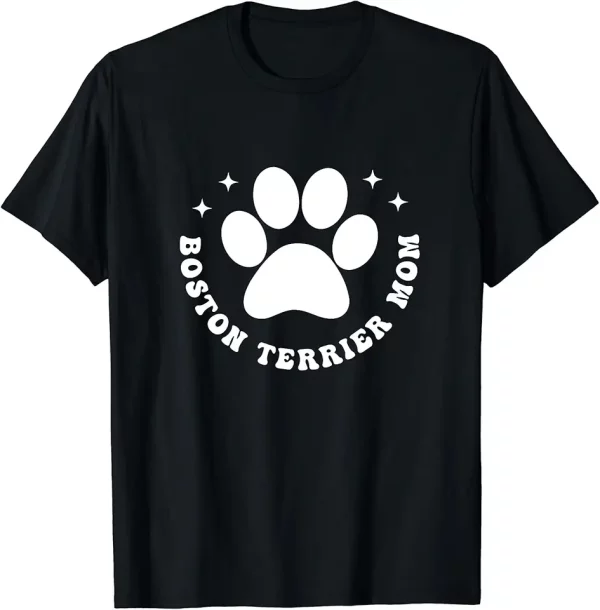 boston terrier dog mom retro groovy cute womens fur mama tshirt 7am6zm1hu6 q8kka