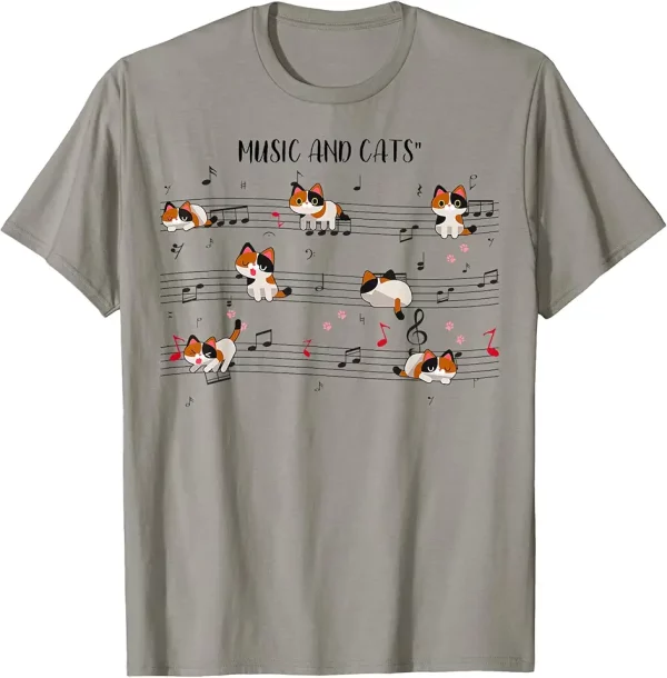 calico cat playing music note cat gifts for cat dad cat mom tshirt 7qg4xf0vh6