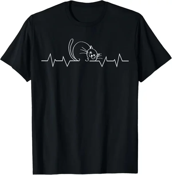 cat heartbeat shirt heart beat for mom dad kitty cat lovers tshirt 0kt9uc8cc9 j4n34