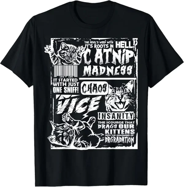 catnip madness funny cat gifts for cat lover cat dad cat mom tshirt small black 0wu9ht8zz8 npmot