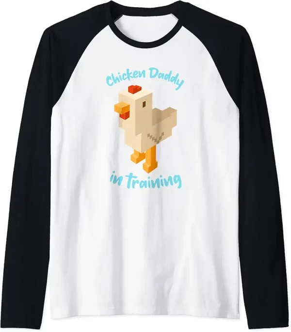 chicken daddy in training kids crazy chicken lady dad mom raglan baseball tee 1zd3do2st0 pbtgy