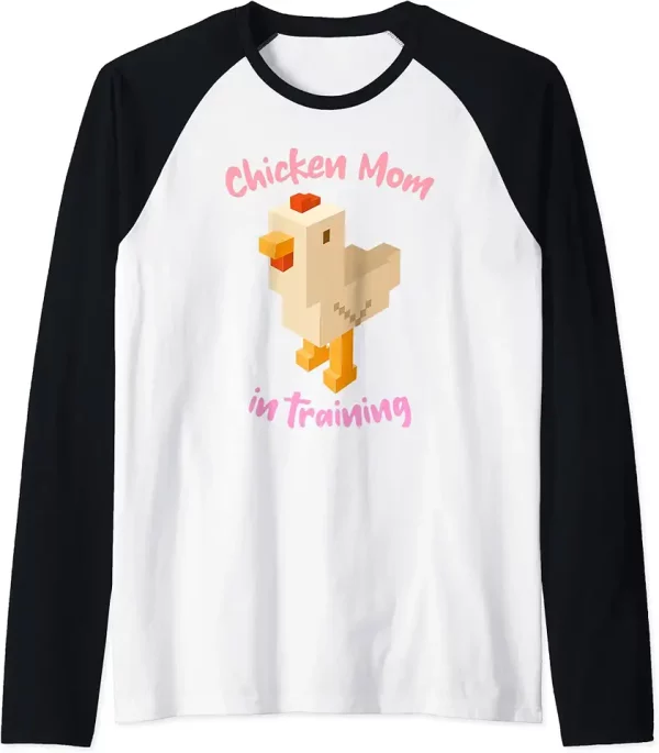 chicken mom in training kids youth funny chicken farm kids raglan baseball tee 1mv7we8pm2 0tpp6