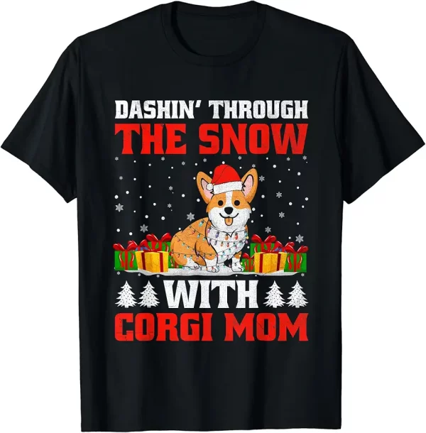 christmas corgi mom dog breed owner rescuer fur mama tshirt 1gl7nz3bz3 1s596