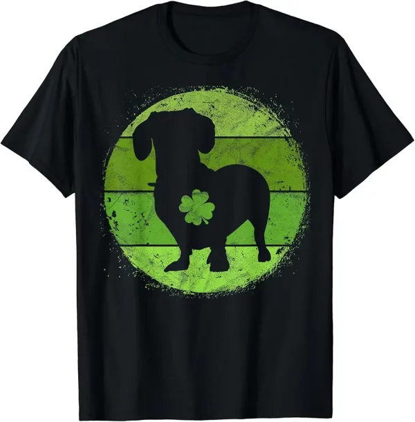 circular dachshund irish shamrock doxie st patricks day tshirt 9kv8kj6wr9