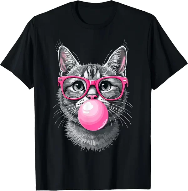 cute cat chewing bubble gum funny cat mom cats lover tshirt 4js1au1dh2 wzg23
