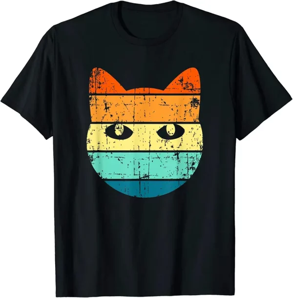 distressed cats shirt retro sunset crazy cat lady tshirt 5ep7dq1ou6 pe38u