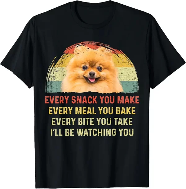 every snack you make pomeranian dog mom dog dad retro tshirt 9yf2uc5rq3 rhrll