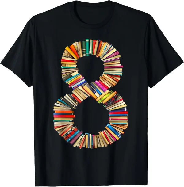 fun 8th birthday books themed 8 years old boys kids girls tshirt 1mb9vx6hd5 23eby