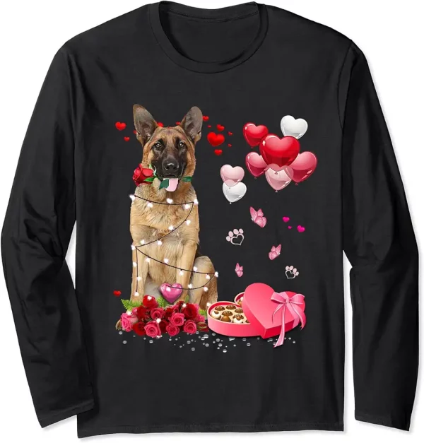 funny german shepherd rose heart happy valentine day dog mom long sleeve tshirt 8ik0ky5wd4 2ybd2